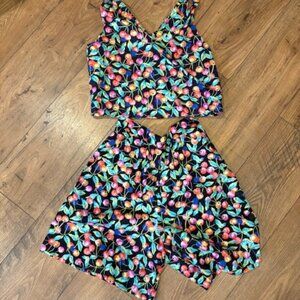 Vintage Cherry Printed Coord Set